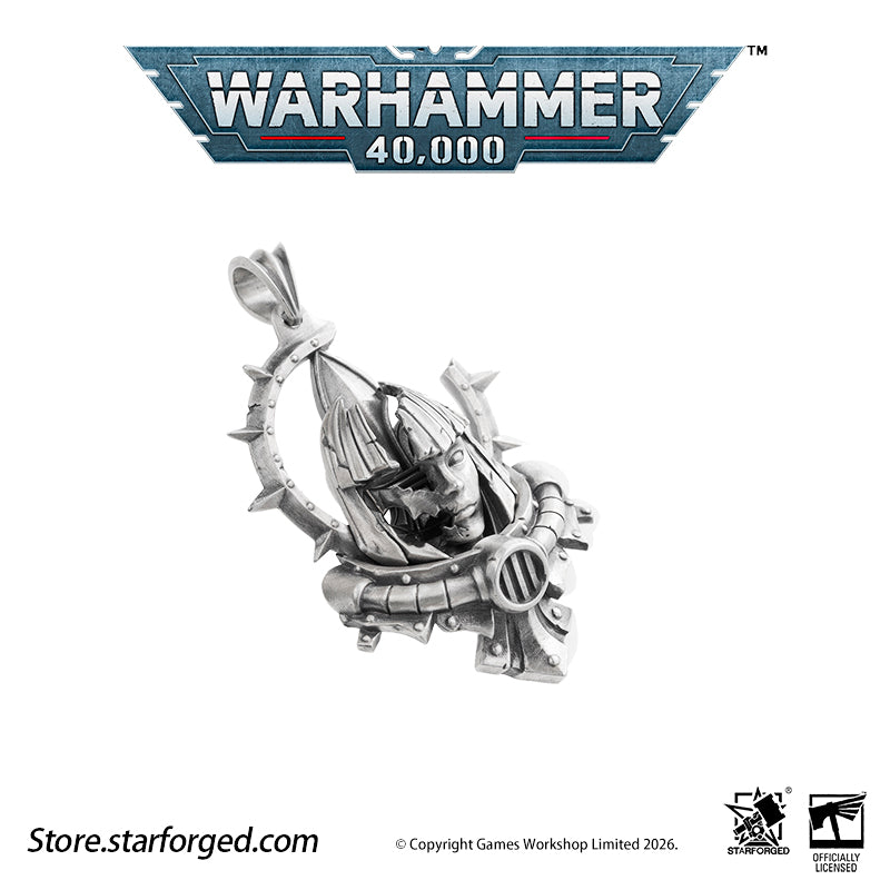Starforged Warhammer 40K Adepta Sororitas Artificer Reliquia Sororitas Pendant Silver Necklace Warhammer Gifts Fashion Accessories