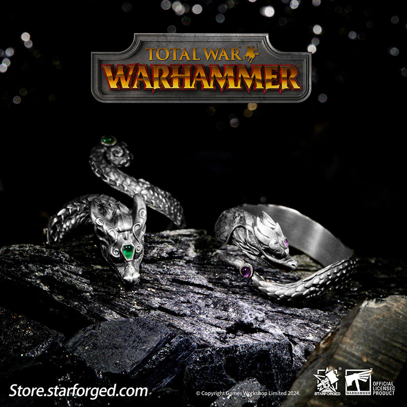 Starforged  Total War Warhammer III Dragons of Cathay  Zhao Ming & Miao Ying Dragon Ring Game Peripherals Set