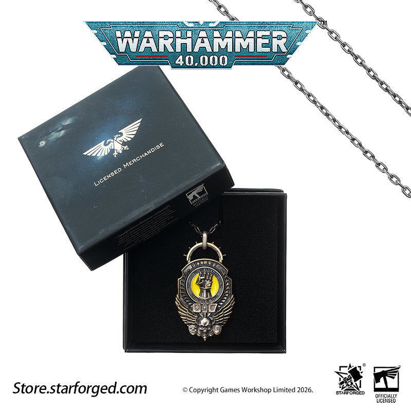 Warhammer 40K Imperial Fists Hammer of Phalanx Pendant Rogal Dorn Necklace Starforged