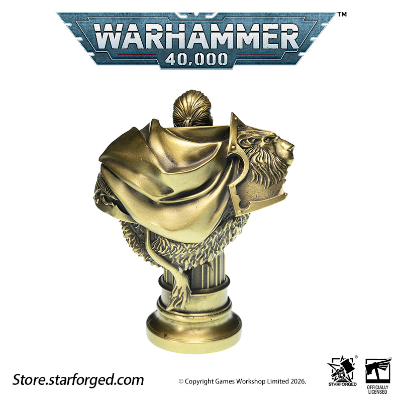 Starforged Warhammer 40K Dark Angel  Lion El'Jonson Bronze Bust Seal Wax  & Coin Set Other