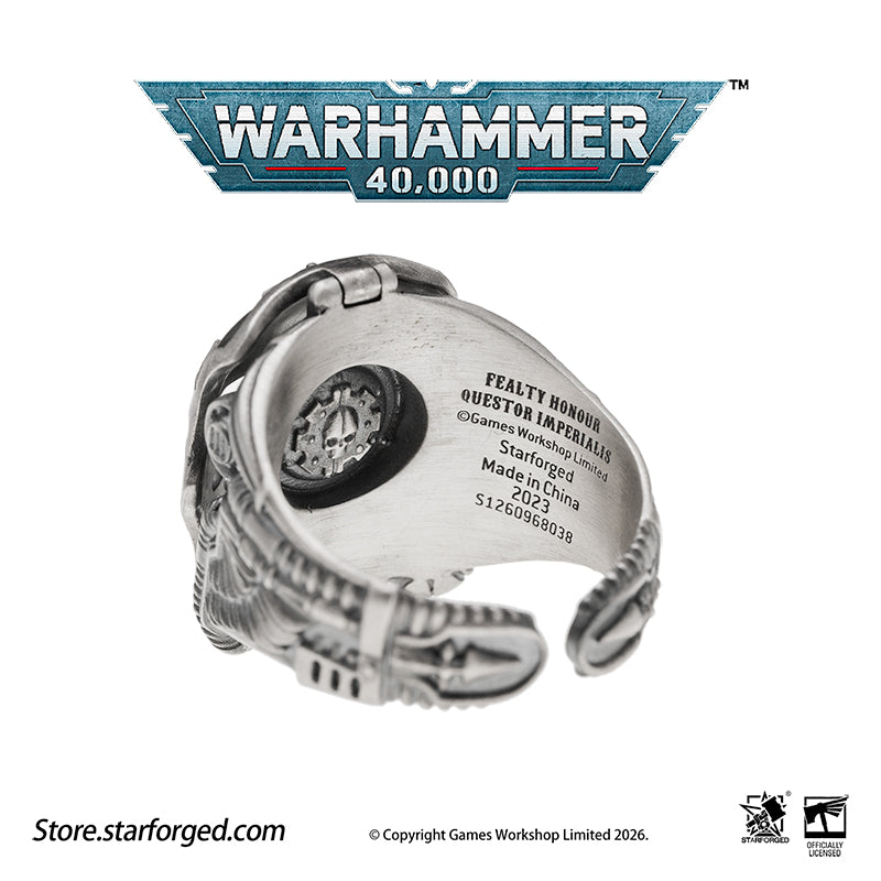 Warhammer 40K Questor Imperialis Helmring Adeptus Mechanicus Titan Culture Ring by Starforged