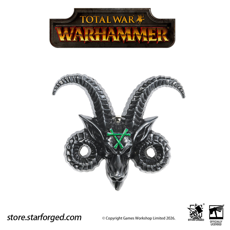 Total War III Warhammer Emblem of the Horned Rat Pin Badge Skaven Faction Race Badge Emblem