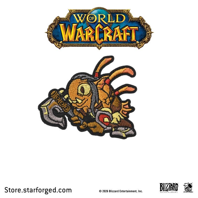 Starforged World of Warcraft Azmerloth Murloc World T-Shirt Velcro Patch Game Merchandise Clothes Officially Authorized