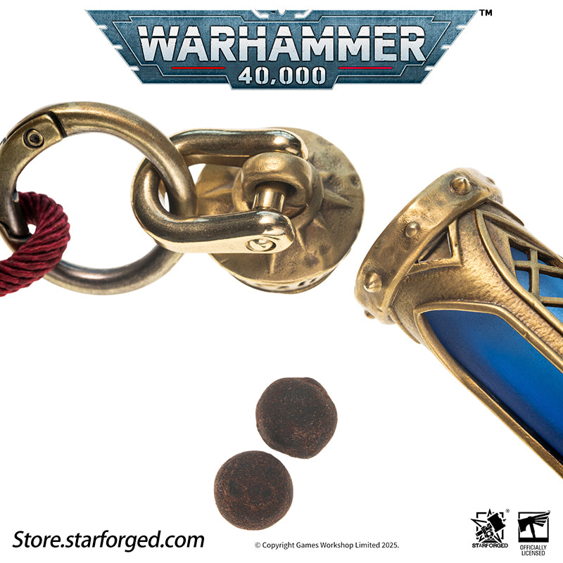 Starforged Warhammer 40K Space Marine Adeptus Astartes Martyrs Reliquary Pendant Men's Jewelry Accessories A reliquary is a significant vessel used in religious art collections for preserving sacred relics, typically crafted from precious metals and enamels. By physically enclosing holy objects, the reliquary enhances their sanctity, embodying a design philosophy shared with covered altarpieces in the tradition of "veiled art."This form of encasement not only protects the relic but also serves to impart rel