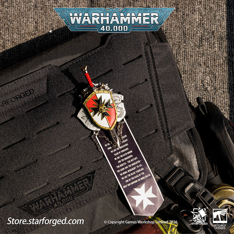 Starforged Black Templars Sword Brethren Crusade Shield Warhammer 40K Brooch Pin Badge