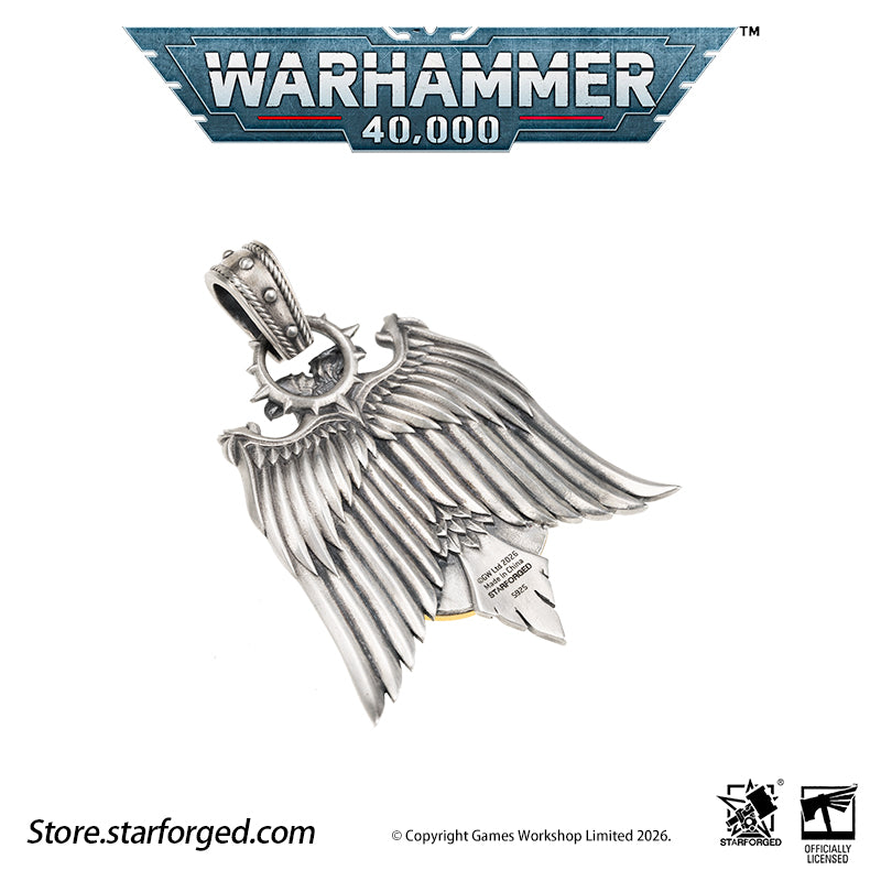 Starforged Warhammer 40K Space Marines Ultramarines Chapter Armourial Pendant | Sterling Silver | Warhammer Gifts The Ultramarines are the XIII Legion of the Space Marines forged during the Great Crusade. Be it the Age of the Emperor Great Crusade or the grim dark of the 41st Millennium, mortal folk draw profound comfort at the sight of their sigil hollow U crest riding to their salvation.