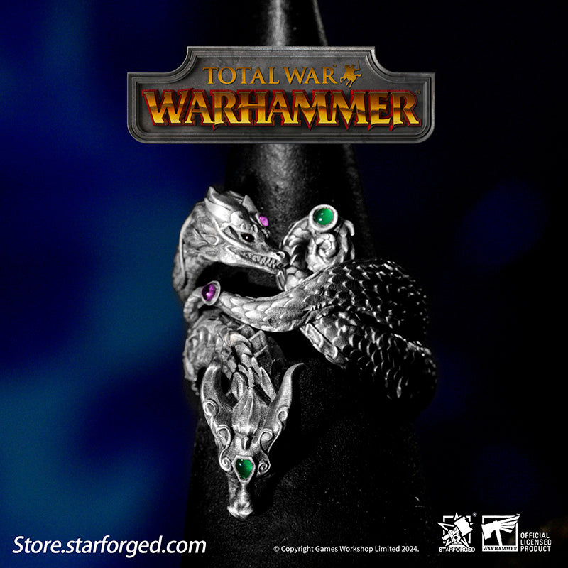 Starforged  Total War Warhammer III Dragons of Cathay  Zhao Ming & Miao Ying Dragon Ring Game Peripherals Set