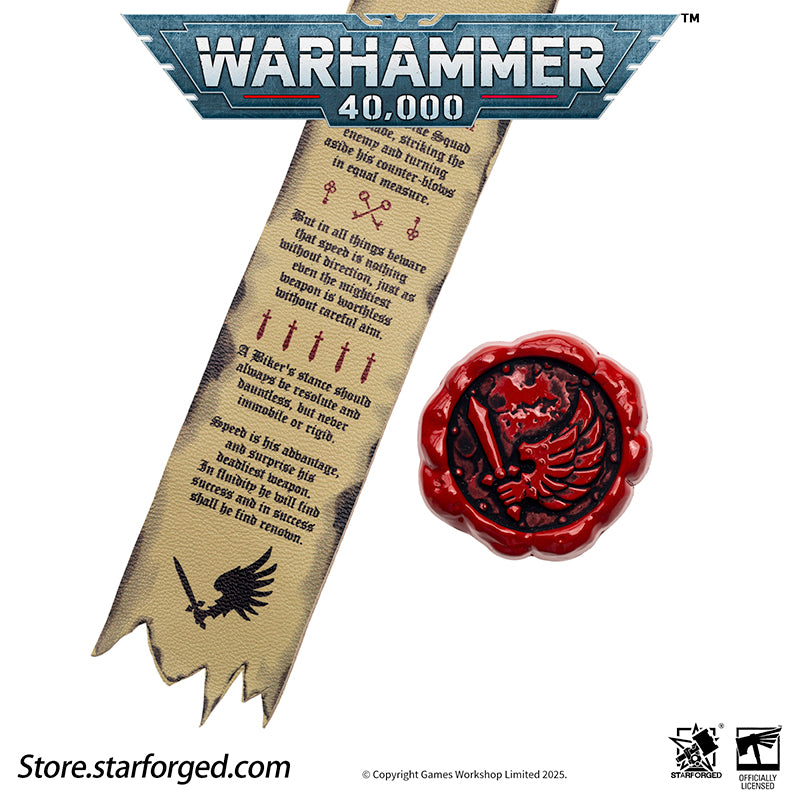 Starforged Warhammer 40K Space Marines Death Company Raven Wing Purity Seal Collection Men's Accessories