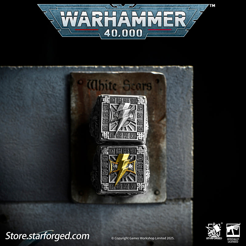 Starforged Warhammer 40K White Scar Seal of Chogoris Khanquest Silver Ring Accessories Jewelry Taklagoris’s vast grasslands gave birth to a people of mounted archers, and likewise shaped the Fifth Legion. The White Scars’ Primarch, Jaghatai Khan, was known as the “Great Khan” and the “Warhawk,” titles whose origins are deeply tied to his homeland.The Fifth Legion came from a culture skilled in mounted archery, and they carried the traditions of their homeland into the crucible of the Great Crusade. The step