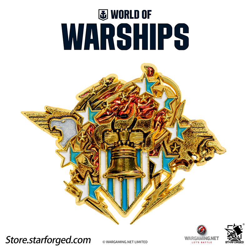 Starforged World of Warships Metal Badge Pin Brooch Badge Game Peripherals Wargaming License