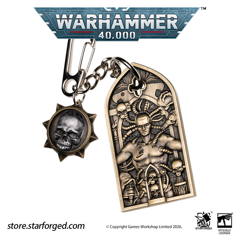 STARFORGED Warhammer 40K Space Marines Adeptus Astartes The Process of Initiation Keyring | Warhammer Gifts | Warhammer Accessories