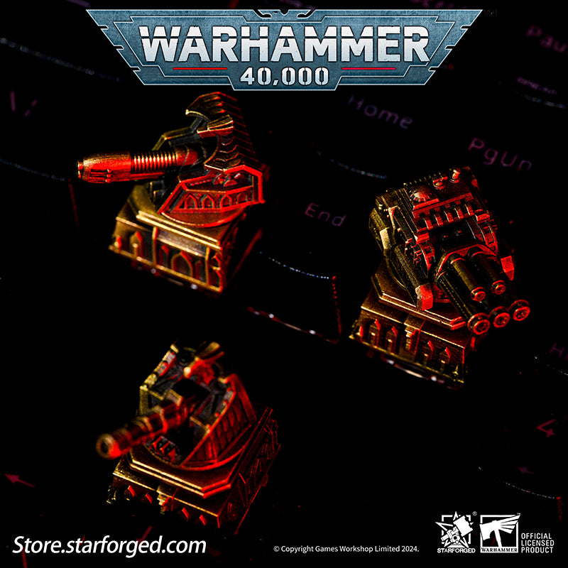 Starforged Warhammer 40K Mechanical Keyboard Macrocannon Keycaps Space Battleship Computer Accessories and Peripherals Other