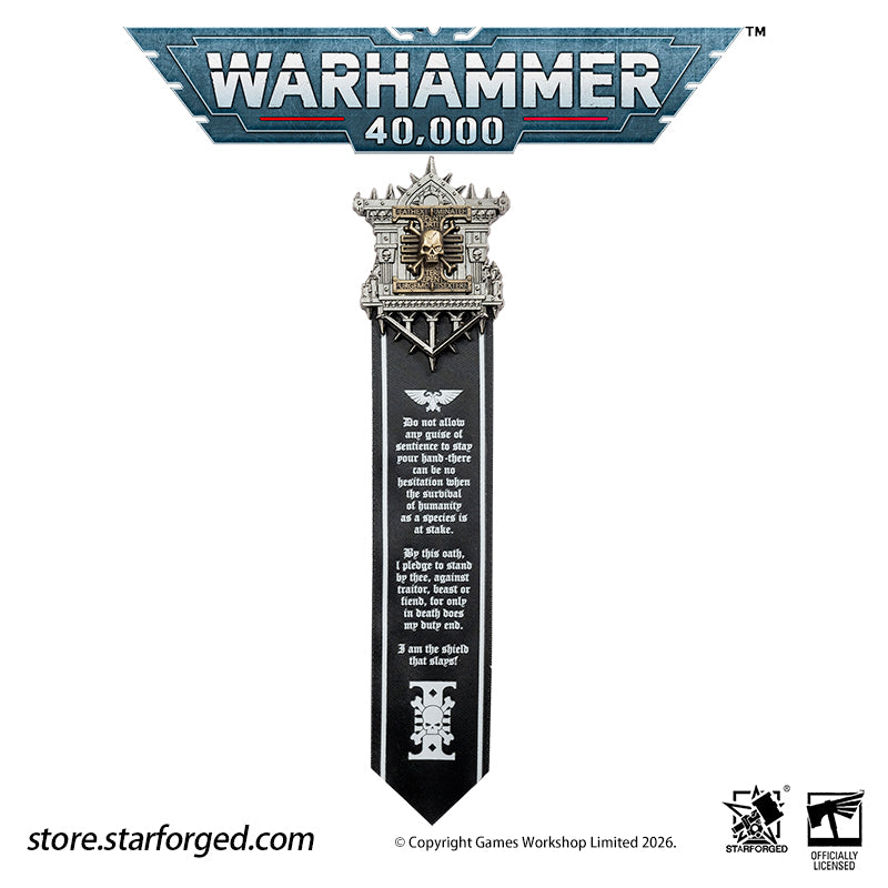 Starforged Warhammer 40K Space Marines Deathwatch Scroll Seal Pin Heavy Badge Warhammer Gifts The Deathwatch are an elite formation of exemplary warriors selected from the finest Space Marine Chapters. Each is a paragon of combat and an expert in defeating xenos plots to destroy the Imperium  Show your commitment to defeating the alien foes of the God Emperor with this DeathWatch Scroll Seal