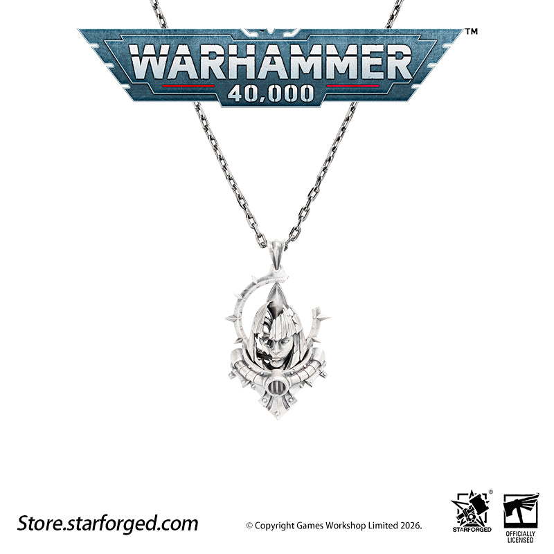 Starforged Warhammer 40K Adepta Sororitas Artificer Reliquia Sororitas Pendant Silver Necklace Warhammer Gifts Fashion Accessories