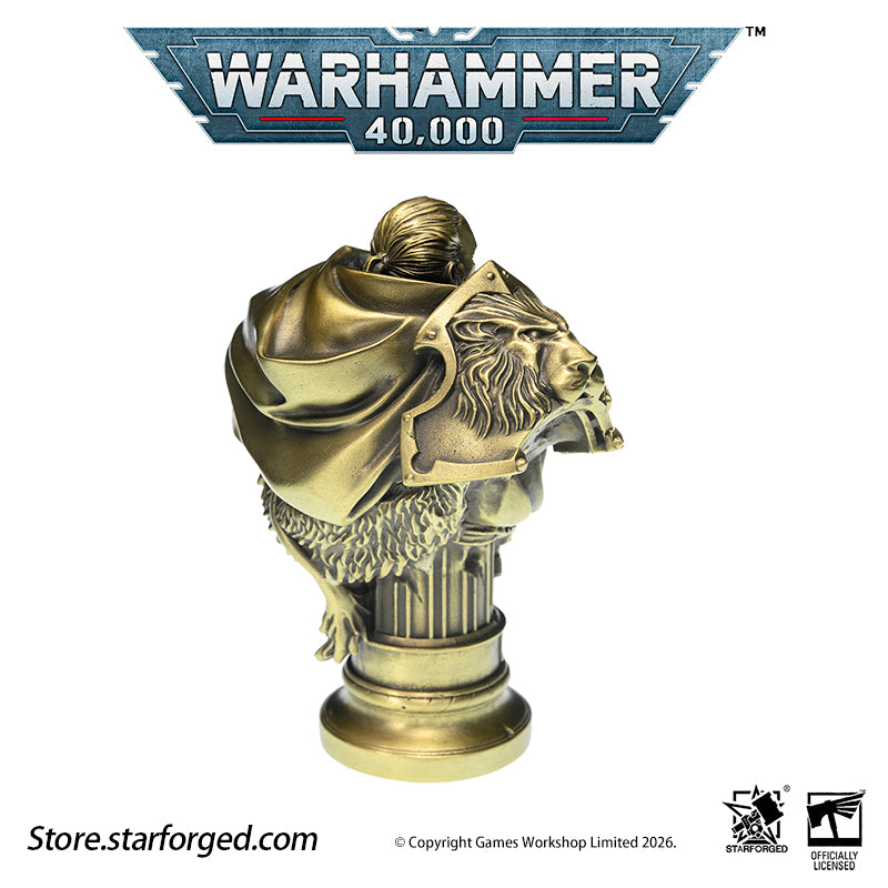 Starforged Warhammer 40K Dark Angel  Lion El'Jonson Bronze Bust Seal Wax  & Coin Set Other