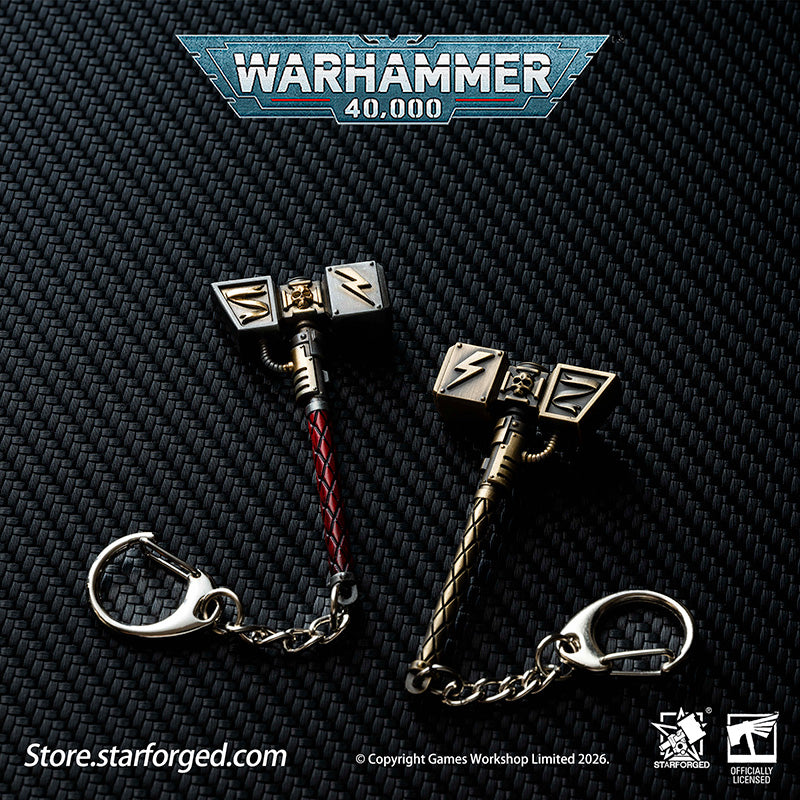 Starforged Warhammer 40000 Thunder hammer & Thunderhead KeyChain Space Marines Astartes WH40 Jewelry