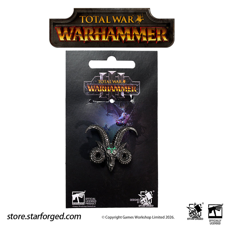 Total War III Warhammer Emblem of the Horned Rat Pin Badge Skaven Faction Race Badge Emblem