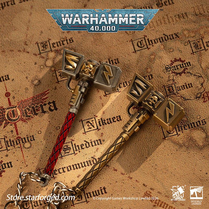 Starforged Warhammer 40000 Thunder hammer & Thunderhead KeyChain Space Marines Astartes WH40 Jewelry