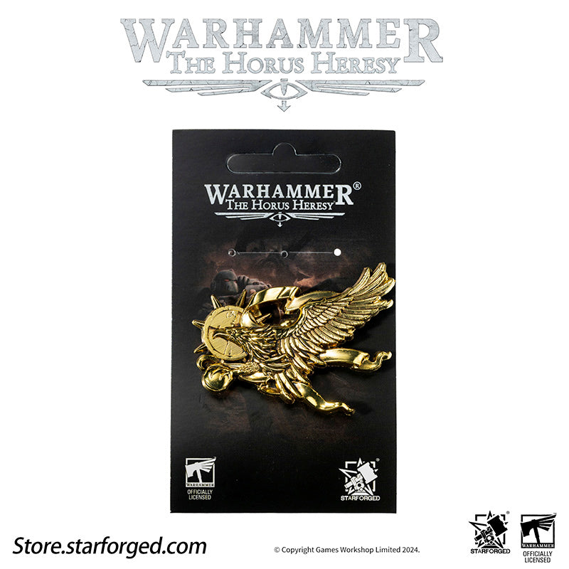Starforged Warhammer Horus Heresy Burning  Galaxy Legion Insignia Pin Badge Brooch 30K Men's Jewelry