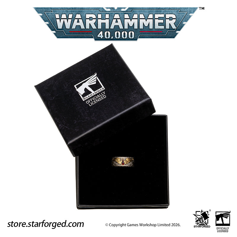 Starforged Warhammer 40K Blood Angels of Sanguinius Space Marines Men's Fashion Jewelry Sterling Silver Rings