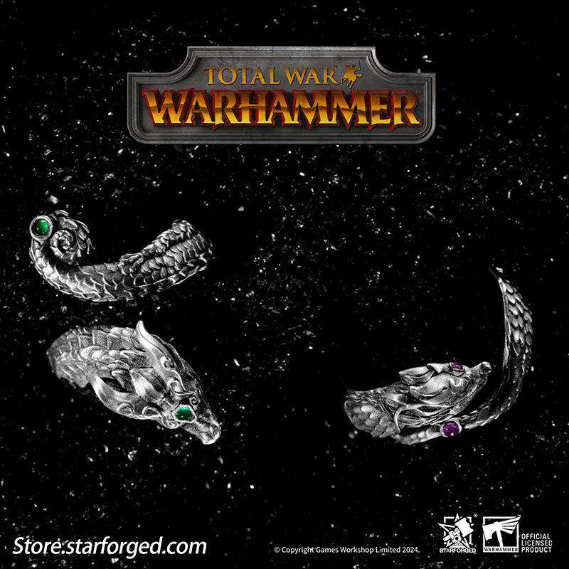 Starforged  Total War Warhammer III Dragons of Cathay  Zhao Ming & Miao Ying Dragon Ring Game Peripherals Set