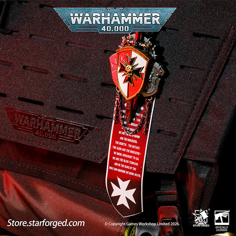 Starforged Black Templars Sword Brethren Crusade Shield Warhammer 40K Brooch Pin Badge