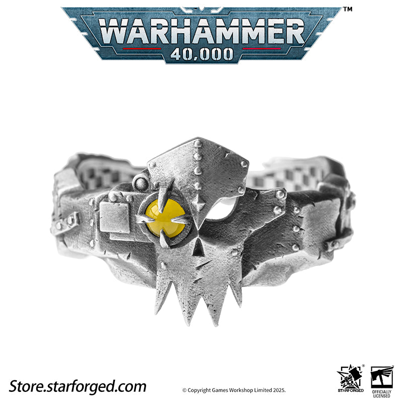 Starforged Warhammer 40K The couple ring of Gork and Mork Greenskins Orkz Sliver Rings Accessories Jewelry