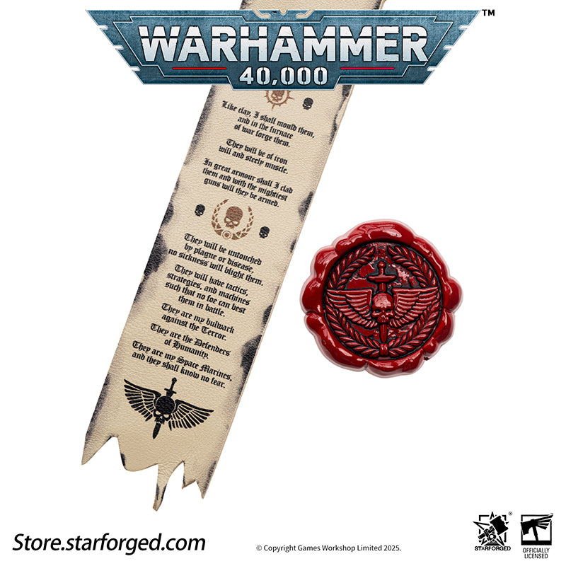 Starforged Warhammer 40K Space Marines Death Company Raven Wing Purity Seal Collection Men's Accessories
