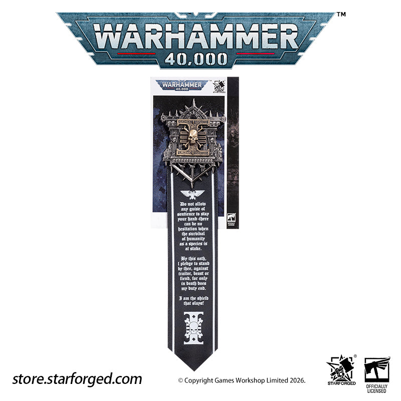 Starforged Warhammer 40K Space Marines Deathwatch Scroll Seal Pin Heavy Badge Warhammer Gifts The Deathwatch are an elite formation of exemplary warriors selected from the finest Space Marine Chapters. Each is a paragon of combat and an expert in defeating xenos plots to destroy the Imperium  Show your commitment to defeating the alien foes of the God Emperor with this DeathWatch Scroll Seal