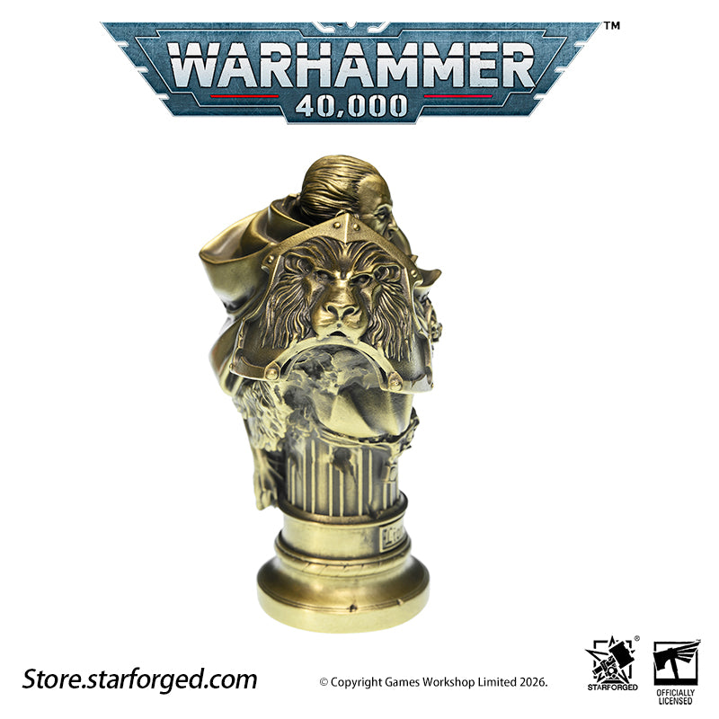 Starforged Warhammer 40K Dark Angel  Lion El'Jonson Bronze Bust Seal Wax  & Coin Set Other