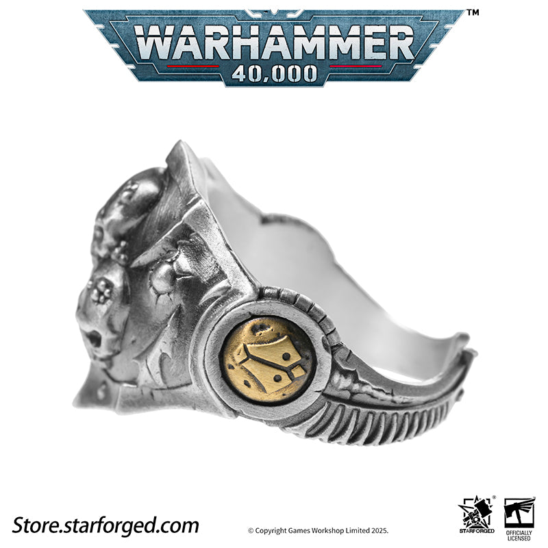 Starforged Warhammer 40K Ring of the Plague Dominus Death Guard Silver Rings Accessories Jewelry