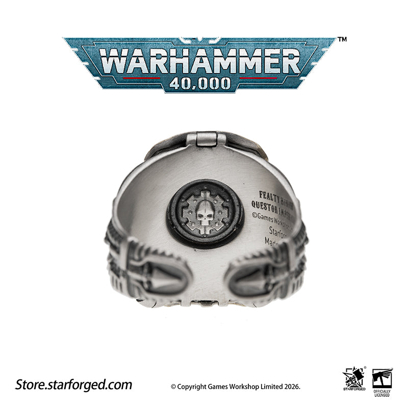 Warhammer 40K Questor Imperialis Helmring Adeptus Mechanicus Titan Culture Ring by Starforged