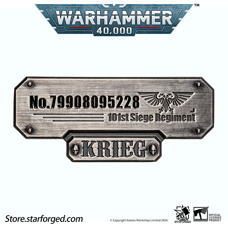 40k metal mini putting backpack Starforged Astra Militarum Death Korps of Krieg Siege Regiment BackPac