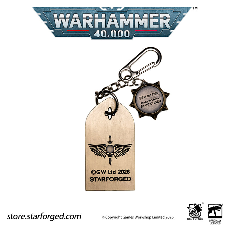 STARFORGED Warhammer 40K Space Marines Adeptus Astartes The Process of Initiation Keyring | Warhammer Gifts | Warhammer Accessories Adeptus Astartes The Process of Initiation Keyring：Aspirant Space Marines undergo rigorous trials and extensive surgical enhancement to forge them into the defenders of humanity - but finding your keys should never be an arduous task with this stunning Adeptus Astartes themed keyring. 