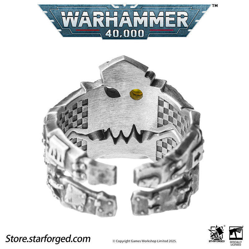 Starforged Warhammer 40K The couple ring of Gork and Mork Greenskins Orkz Sliver Rings Accessories Jewelry The Orkz, a galactic plague, universally dismissed as savages... until they pull bigger guns and choppas from their makeshift pockets. These greenskins are every faction's nemesis in the 40K universe. Across the stars, all civilizations encounter Orkz under the worst possible circumstances, proving the galaxy's iron law: "If ya don't come to da fight, da fight comes to ya!"Orkz gather in tribes, 