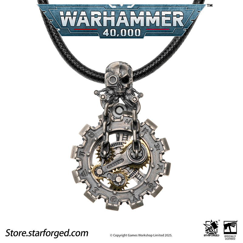 Starforged Warhammer 40K Adeptus Mechanicus Phylactery of the Pious Necklace Men's Jewelry Accessories In the Warhammer universe, the most skilled masters of machine spirit manipulation are the Adeptus Mechanicus, whose headquarters reside on Mars. This red world holds the technological and industrial lifeline of the human Imperium. In the dark, distant future, the vast majority of military and civilian products are manufactured under the supervision of the Tech-Priests of the Machine God.The members of the