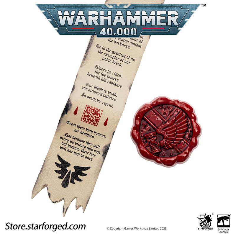 Starforged Warhammer 40K Space Marines Death Company Raven Wing Purity Seal Collection Men's Accessories