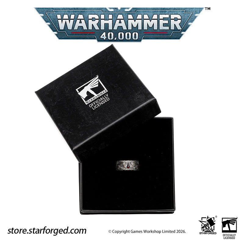 Starforged Warhammer 40K Blood Angels of Sanguinius Space Marines Men's Fashion Jewelry Sterling Silver Rings