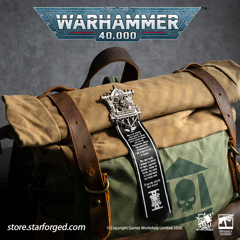 Starforged Warhammer 40K Space Marines Deathwatch Scroll Seal Pin Heavy Badge Warhammer Gifts The Deathwatch are an elite formation of exemplary warriors selected from the finest Space Marine Chapters. Each is a paragon of combat and an expert in defeating xenos plots to destroy the Imperium  Show your commitment to defeating the alien foes of the God Emperor with this DeathWatch Scroll Seal