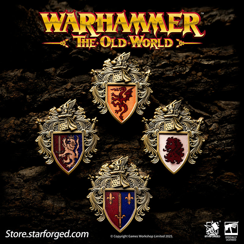 Starforged Warhammer Old World Ducal Shield of Bretonnia Faction Banner Badge