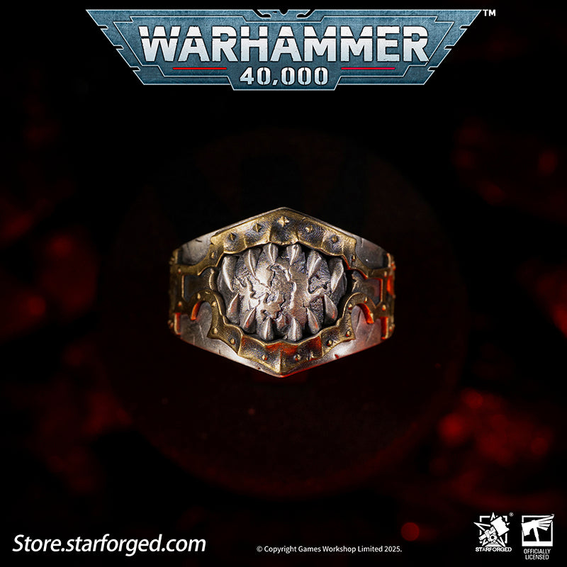Starforged Warhammer 40K Chaos Space Marines World Eaters Berzerkers'Sigil Ring Silver Ring Men's Jewelry Accessories A millennium ago, when the Legiones Astartes were engulfed in bloody warfare, the sons of the Primarch Angron were already infamous for their brutality, a fate sealed after the implantation of the Butcher's Nails. The noble warriors descended into relentless killers! Today, whenever the chosen of Khorne carve a gory path from the Eye of Terror, the entire galaxy trembles.They are the World E