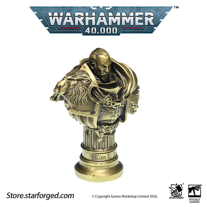 Starforged Warhammer 40K Dark Angel  Lion El'Jonson Bronze Bust Seal Wax  & Coin Set Other