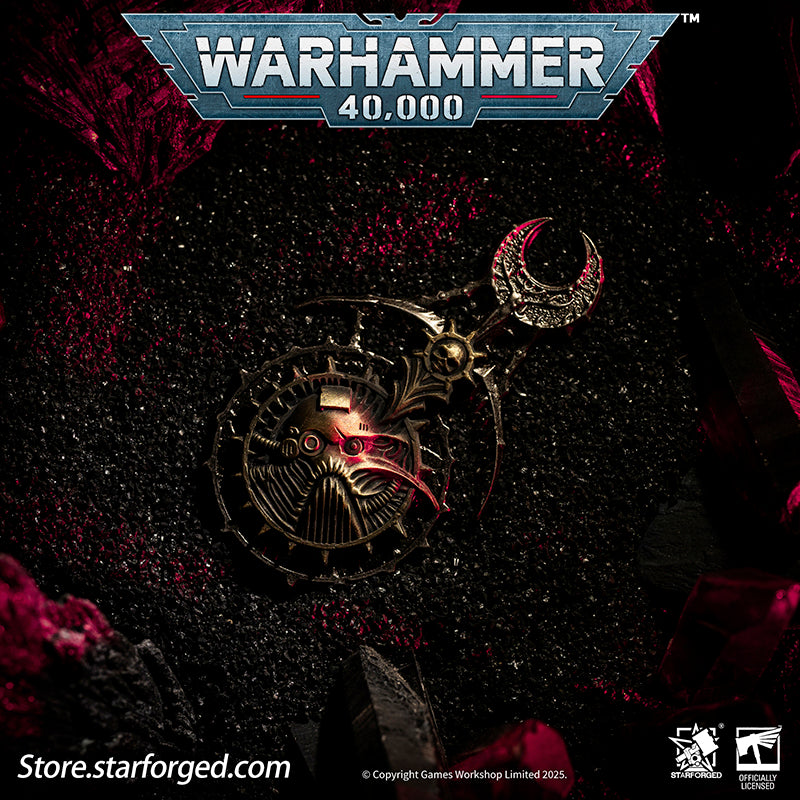 Starforged Warhammer 40K Lords of the Immaterium The Chaos Gods Mark of Ruinous Powers Pin Badge Men's Jewelry Accessories Khorne, Tzeentch, Nurgle, and Slaanesh are the entities known as the Chaos Gods. Collectively, they are also called the "Ruinous Powers" and the "Dark Gods." These four deities are the masters of the Warp and the Realm of Chaos, the manifested reflections of mortal emotions in the beyond.The existence of the Chaos Gods transcends the laws of the material universe. They are conceptual de