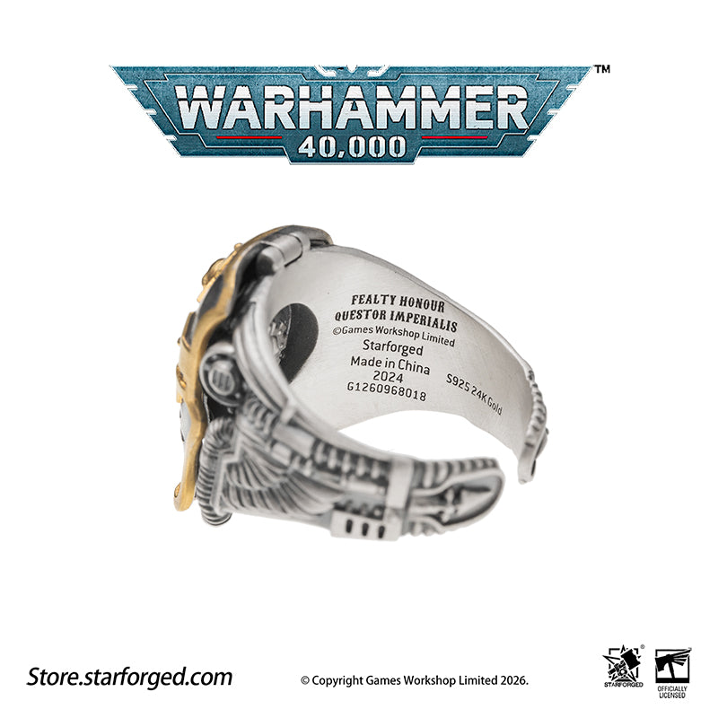 Warhammer 40K Questor Imperialis Helmring Adeptus Mechanicus Titan Culture Ring by Starforged
