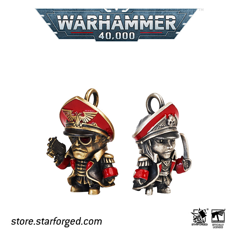 Starforged  Pocket  Commissar  Couple Necklace Warhammer 40000 Gifts Silver Jewelry Pendant