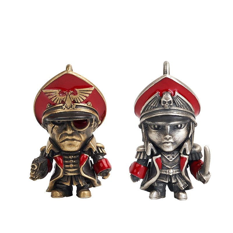 Starforged  Pocket  Commissar  Couple Necklace Warhammer 40000 Gifts Silver Jewelry Pendant