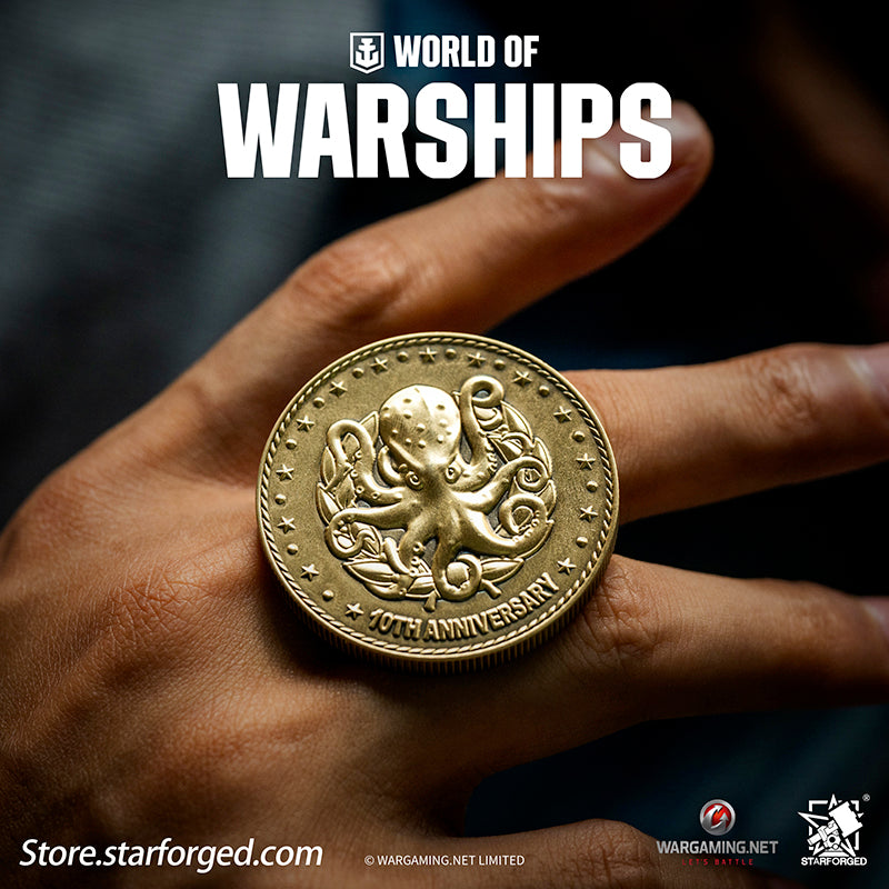 Starforged World of Warships WOWS 10th Anniversary Collectible Coin Game Peripherals Wargaming License