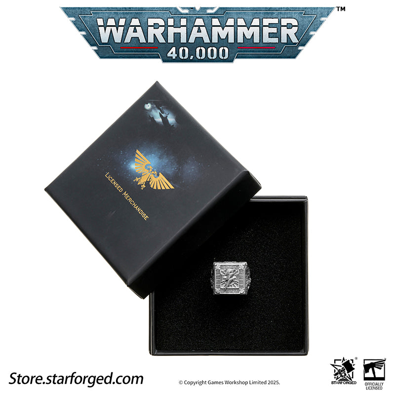 Starforged Warhammer 40K White Scar Seal of Chogoris Khanquest Silver Ring Accessories Jewelry Taklagoris’s vast grasslands gave birth to a people of mounted archers, and likewise shaped the Fifth Legion. The White Scars’ Primarch, Jaghatai Khan, was known as the “Great Khan” and the “Warhawk,” titles whose origins are deeply tied to his homeland.The Fifth Legion came from a culture skilled in mounted archery, and they carried the traditions of their homeland into the crucible of the Great Crusade. The step