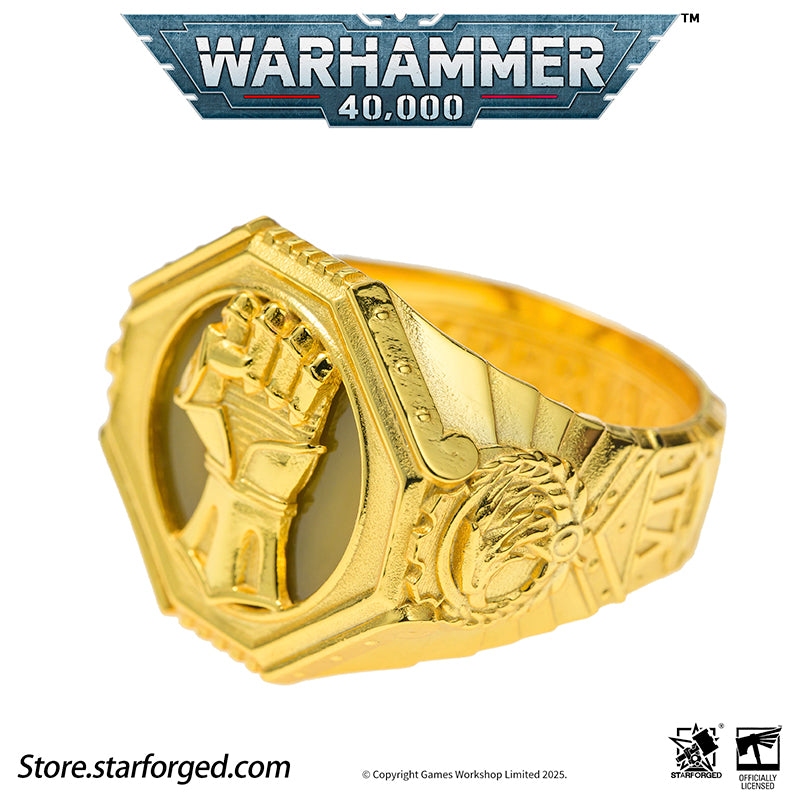 Starforged Warhammer 40K The Sigil Ring of Dorn Imperial Fists Silver Ring Accessories Jewelry The Imperial Fists were the VIIth Legion of the original Astartes, and in the ten millennia since the Horus Heresy, they remain the only Space Marine Chapter honored with permanent garrison rights on Holy Terra itself.The sons of Dorn inherited their Primarch's unyielding character - steadfast, refusing defeat, and ever willing to plunge into the bloodiest battles against the fiercest foes. Masters of fortificatio