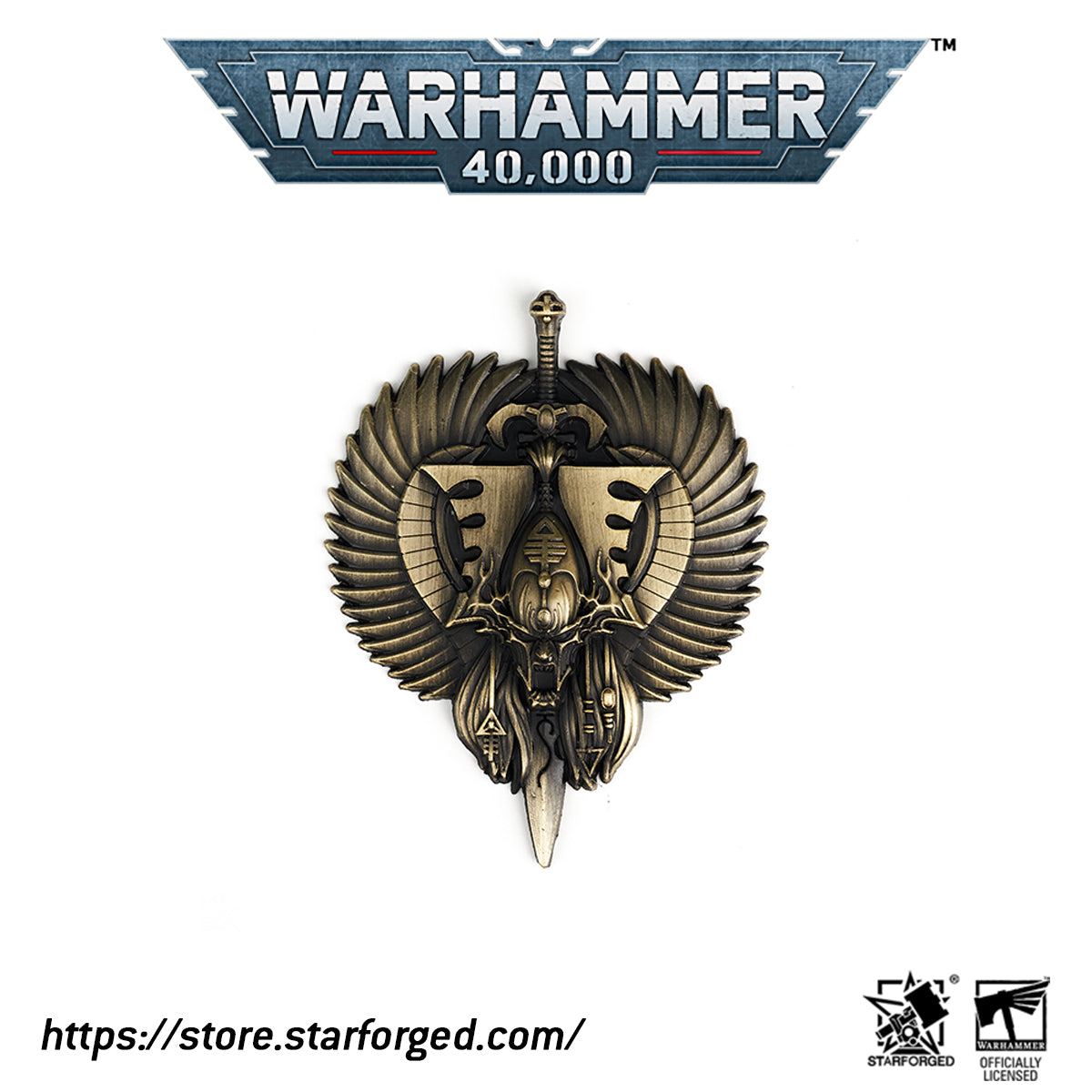 Starforged  Bloody Handed God  Khaine Pin Badge Aeldari Eldar Warhammer 40K Men's Pendant